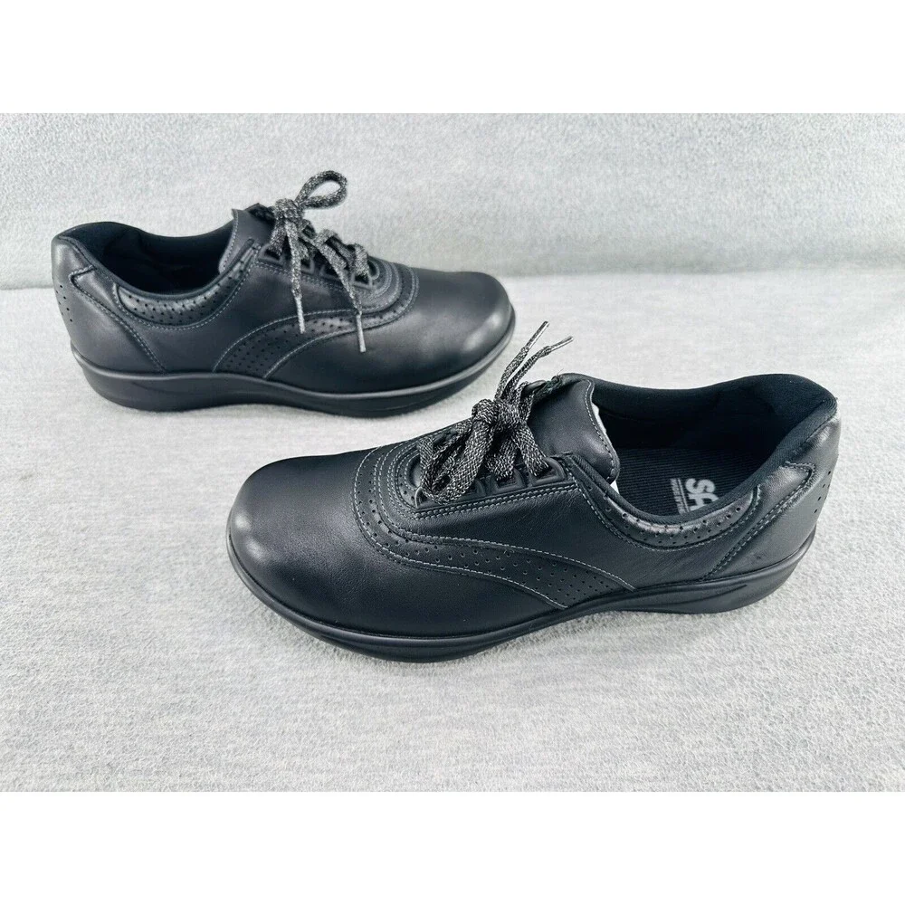 SAS L5900785 - Shoes Womens 9 M Walk Easy Sneaker Black Leather Comfort   B15 - Picture 6 of 9